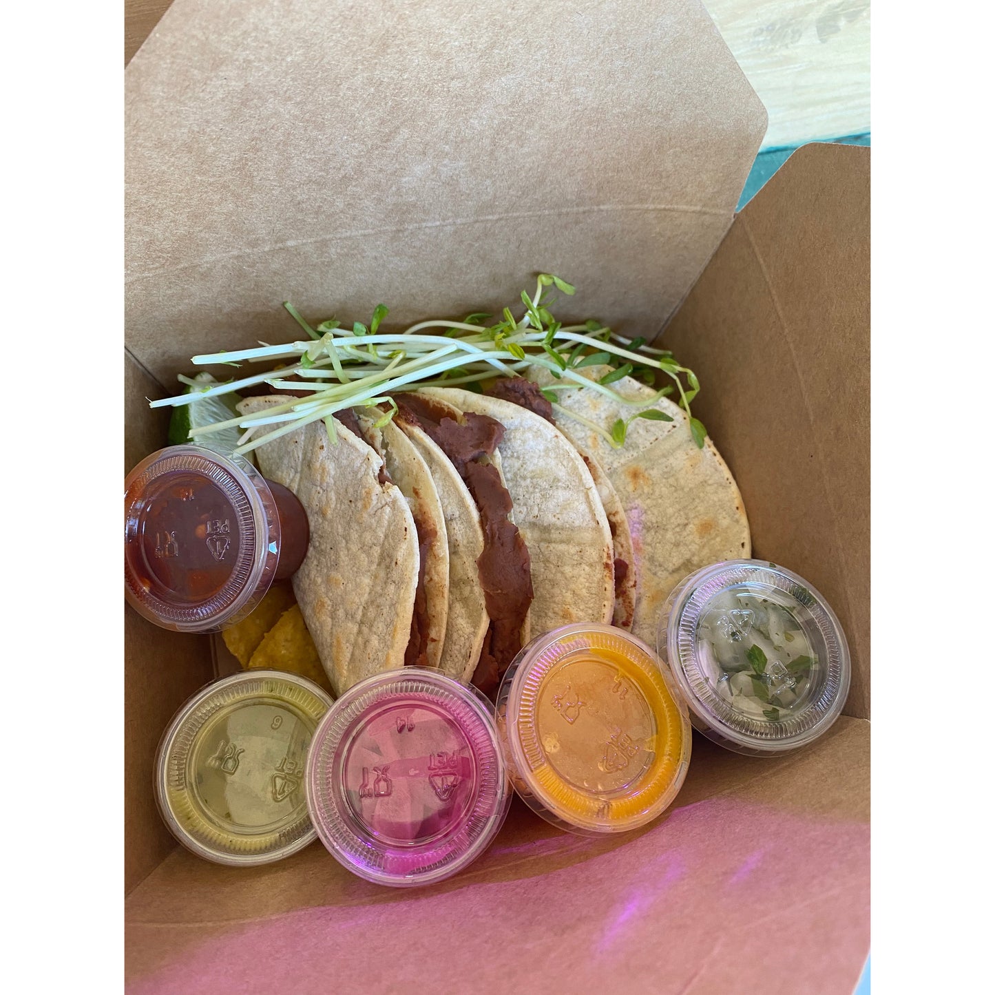 Pork OR Bean Tacos - 4 for $12